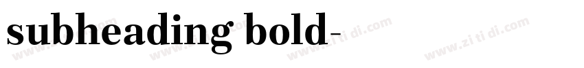 subheading bold字体转换
